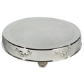 Silver Plated Round Cake Plateau/ Plate with Rose Pattern (18" Diameter)